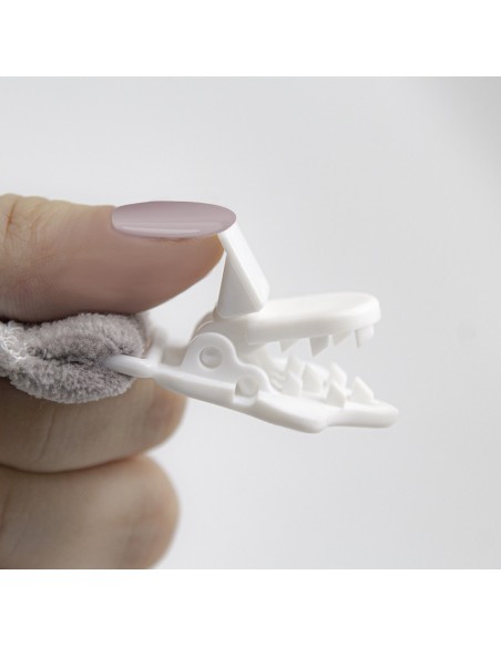 Lant pentru suzeta din material textil cu steluta BabyJem (Culoare: Gri)