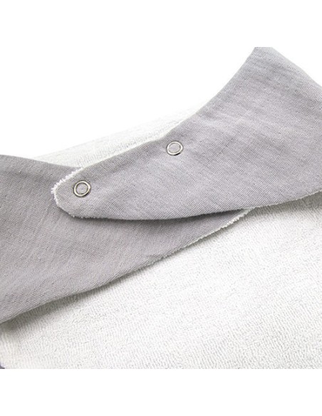 Set baveta cu doua fete din muselina cu jucarie dentitie BabyJem (Culoare: Ecru)