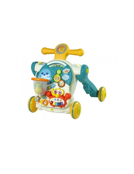 Antepremergator multifunctional pentru bebe, cu centru de activitati, multicolor, 9431