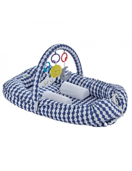 Salteluta BabyNest cu bara jucarii Between parents (Culoare: Turcoaz)