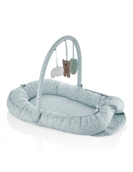 Salteluta BabyNest cu bara jucarii Between parents (Culoare: Turcoaz)