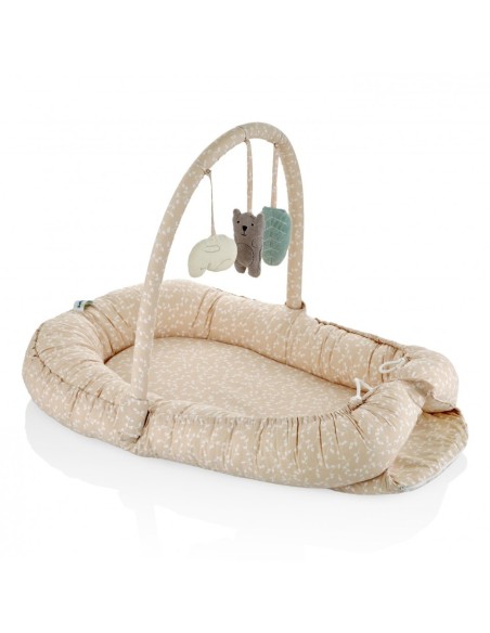 Salteluta BabyNest cu bara jucarii Between parents (Culoare: Turcoaz)