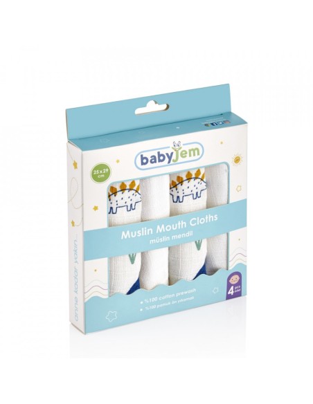 Set prosopel BabyJem pentru alaptare din muselina (Model: Inele colorate)
