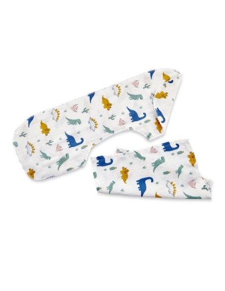 Set prosopel BabyJem pentru alaptare din muselina (Model: Inele colorate)