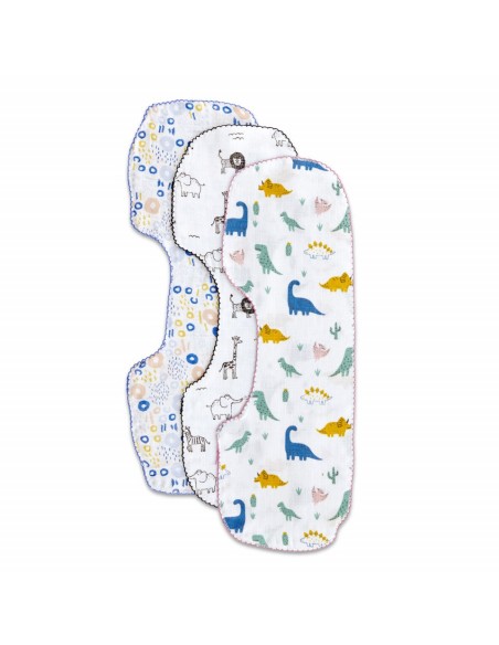 Set prosopel BabyJem pentru alaptare din muselina (Model: Inele colorate)