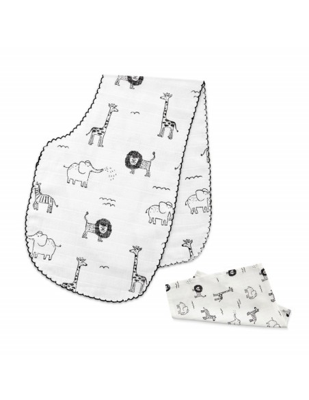 Set prosopel BabyJem pentru alaptare din muselina (Model: Inele colorate)