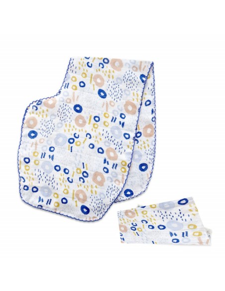 Set prosopel BabyJem pentru alaptare din muselina (Model: Inele colorate)