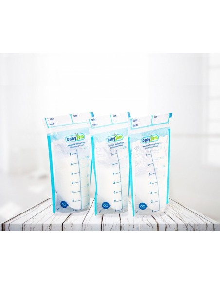 Set 25 pungi pentru stocarea laptelui matern BabyJem