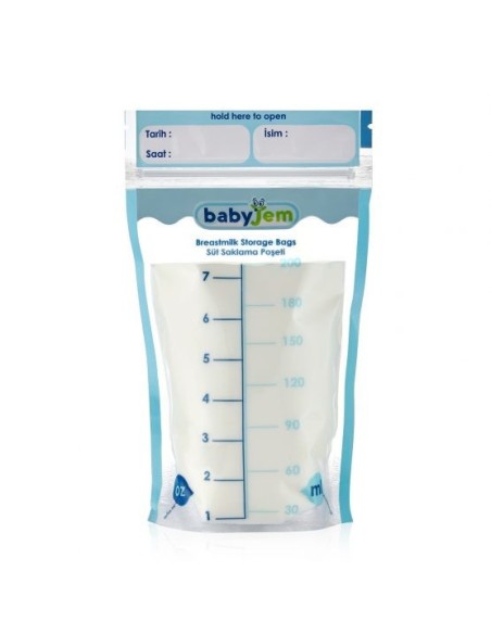Set 25 pungi pentru stocarea laptelui matern BabyJem