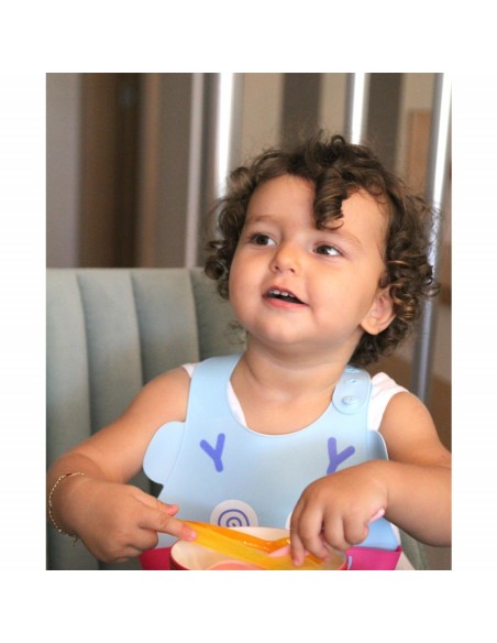 Baveta BabyJem din silicon Soft Baby Bib (Culoare: Verde)