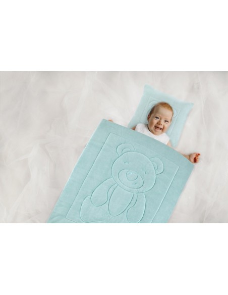 Set pernuta si paturica din plus Bear BabyJem (Culoare: Roz)