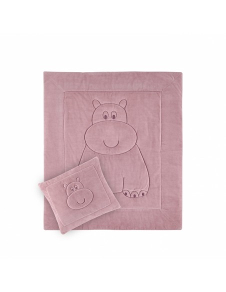 Set pernuta si paturica din plus Bear BabyJem (Culoare: Roz)