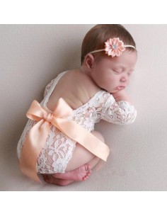 Set pentru poze - body plus bentita pentru nou nascut...