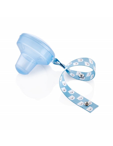 Cutiuta pentru suzeta cu lantisor BabyJem (Culoare: Alb)