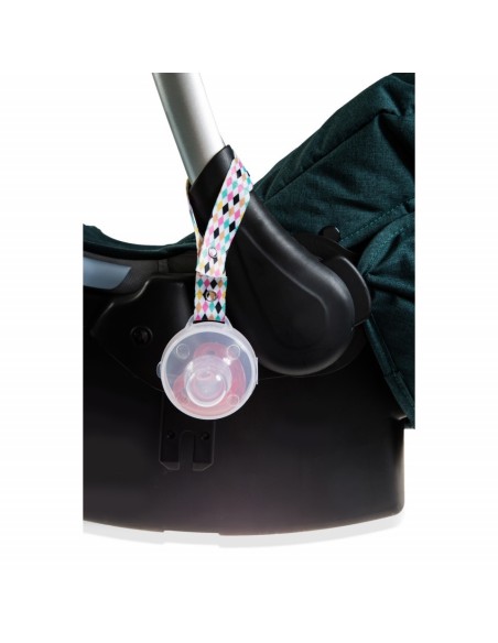 Cutiuta pentru suzeta cu lantisor BabyJem (Culoare: Alb)