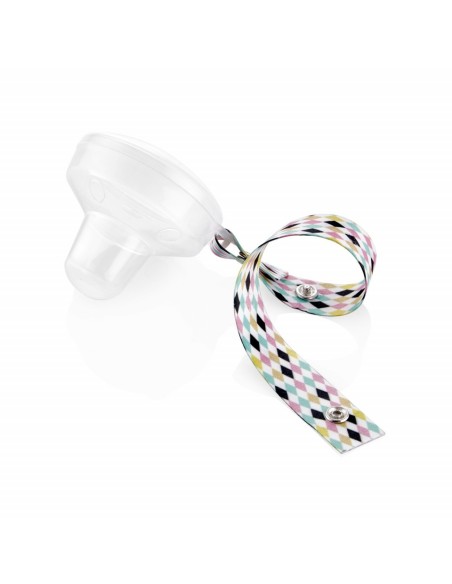 Cutiuta pentru suzeta cu lantisor BabyJem (Culoare: Alb)