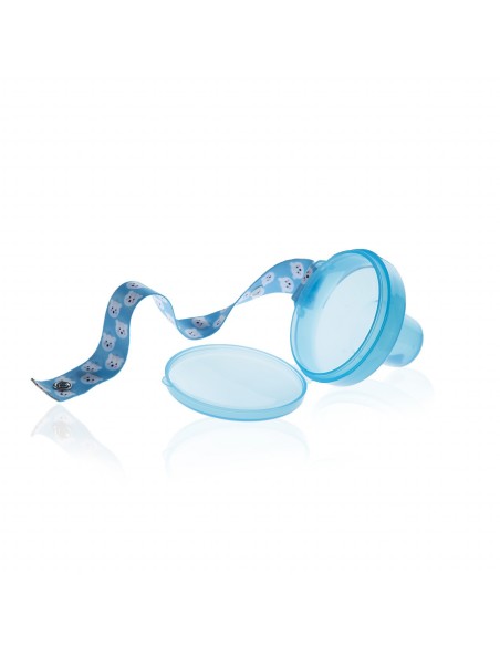 Cutiuta pentru suzeta cu lantisor BabyJem (Culoare: Alb)