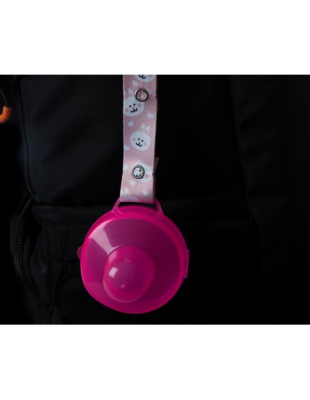 Cutiuta pentru suzeta cu lantisor BabyJem (Culoare: Alb)