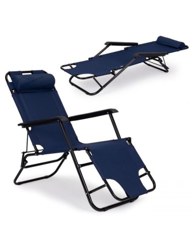 Set 4 piese Mercaton, 2 sezlonguri pliabile cu...