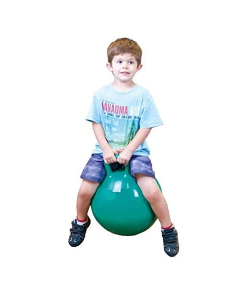 Set Minge gonflabila cu maner pentru copii, PVC, 45 cm si Pompa de mana, Maxim 80 kg, Roz