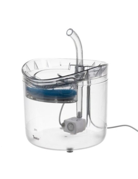 Fantana automata electrica, dozator de apa pentru animalele de companie, 2000 ml, 16.5 x 22 cm, 5V, 40 dB, Transparent