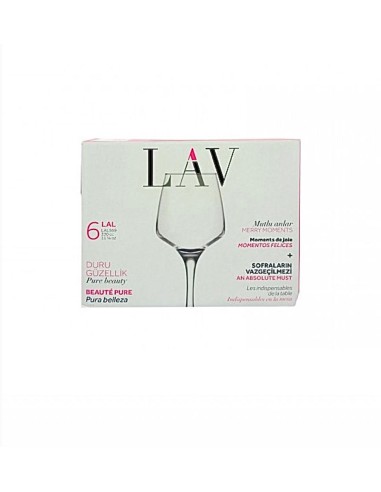 Set 6 pahare vin rosu Lav Lal, 330 ml