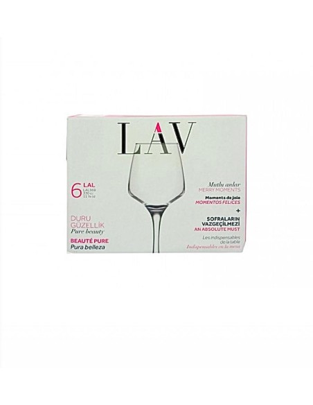 Set 6 pahare vin rosu Lav Lal, 330 ml