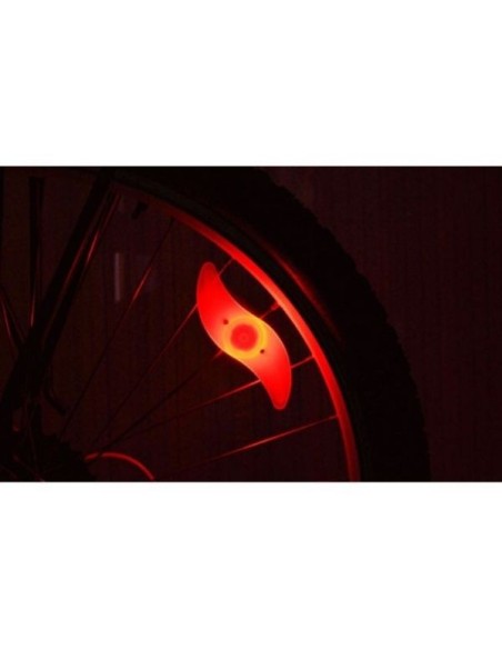 Set 2 buc Lumini ambientale LED cu 3 moduri de iluminare pentru Bicicleta, Rosu