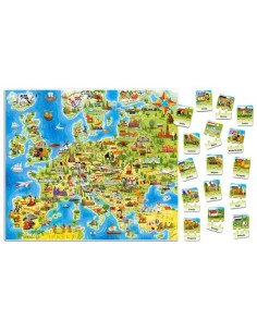 Puzzle educational CastroLand cu 212 piese, Harta... 2