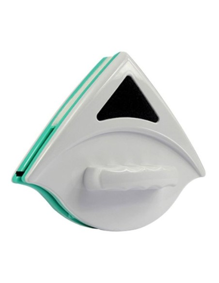 Stergator dublu cu magnet pentru curatarea geamurilor cu grosime intre 5 si 15 mm, Alb / Verde