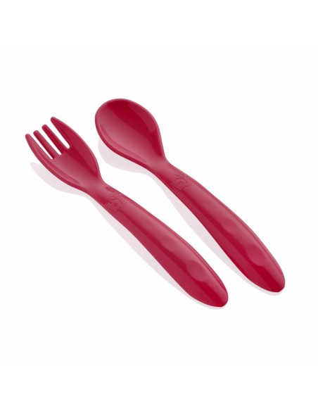 Set lingurita si furculita BabyJem (Culoare: Albastru)
