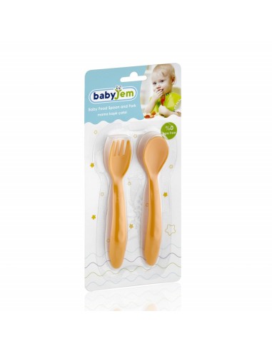Set lingurita si furculita BabyJem (Culoare:...