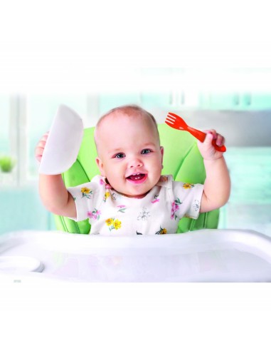 Set lingurita si furculita BabyJem (Culoare: Roz)
