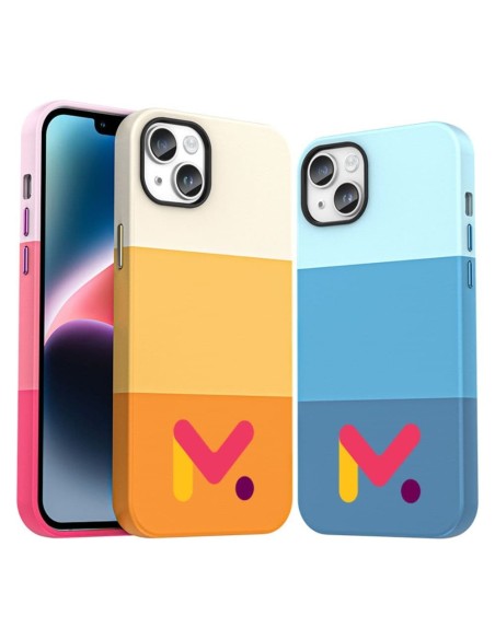 Husa de protectie din piele ecologica rezistenta la socuri pentru Iphone 14, Albastru, M Color Series