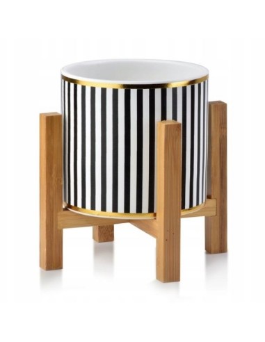 Ghiveci pentru flori Luxury cu suport din lemn,...