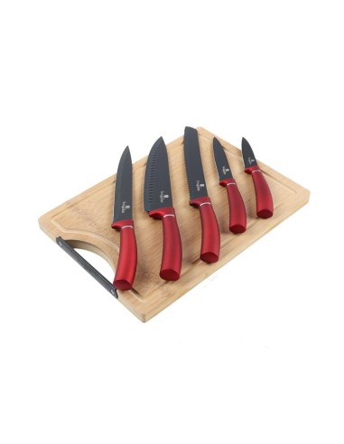 Set cutite otel inoxidabil (6 piese) cu tocator...