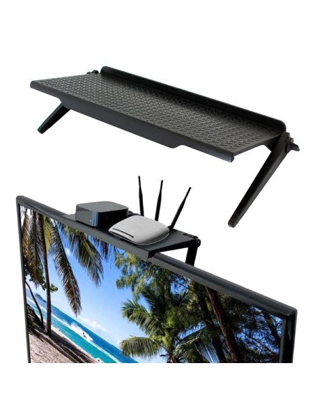 Suport pliabil de depozitare pentru TV sau Monitoare LCD, Maxim 4 Kg, Negru, 33 x 16.5 x 2.5 cm