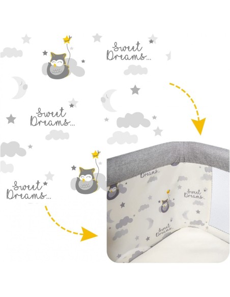 Patut 3 in 1 co-sleeping Skiddou Natt, Normandic Wood, Wood-gri