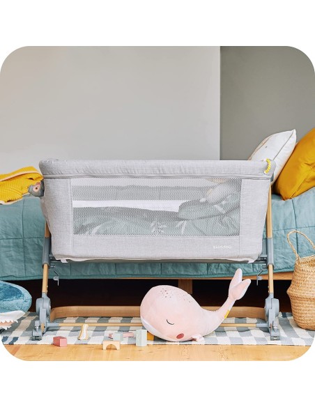 Patut 3 in 1 co-sleeping Skiddou Natt, Normandic Wood, Wood-gri