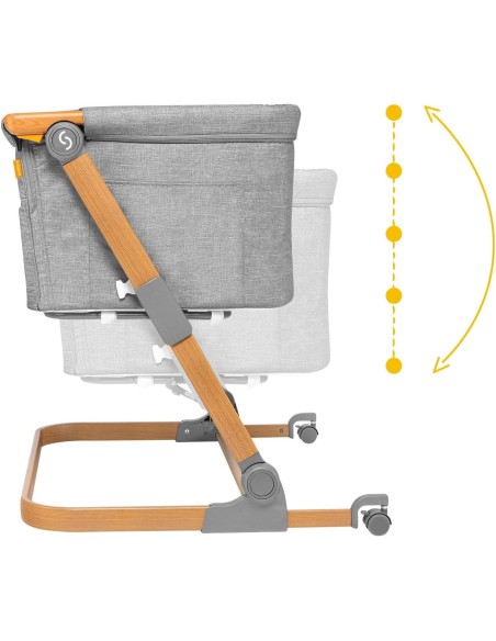 Patut 3 in 1 co-sleeping Skiddou Natt, Normandic Wood, Wood-gri