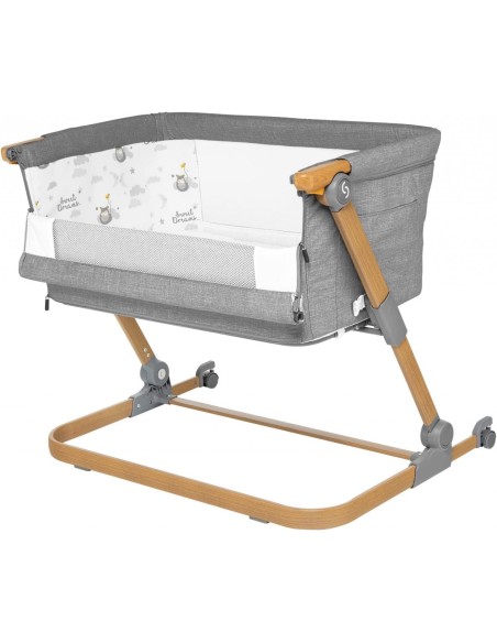 Patut 3 in 1 co-sleeping Skiddou Natt, Normandic Wood, Wood-gri