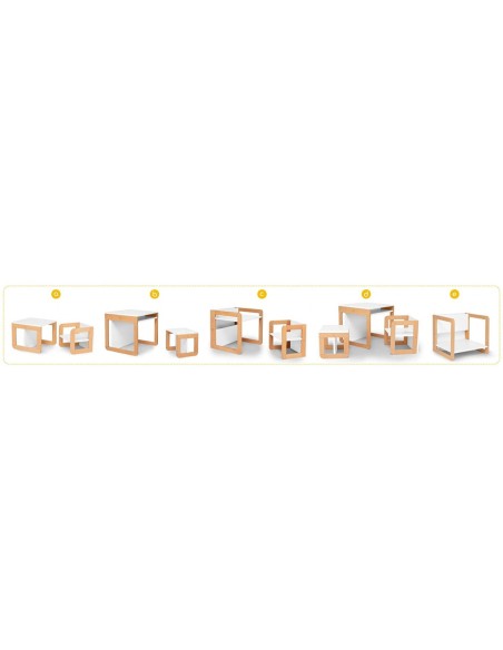 Set mobilier 8in1 Skiddou Mob, Puff catcher, Alb