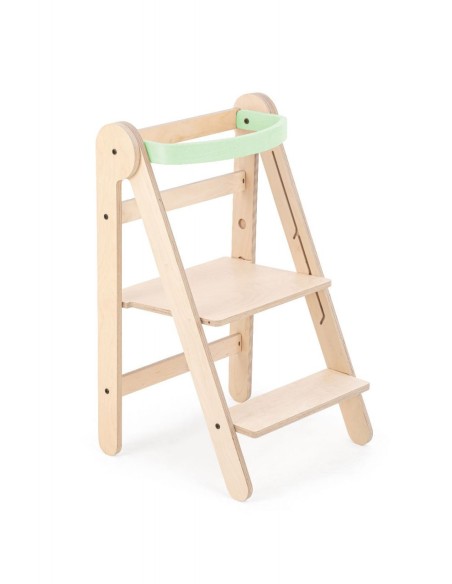 Turn de invatare pliabil MamaToyz Learning Tower din lemn, Verde