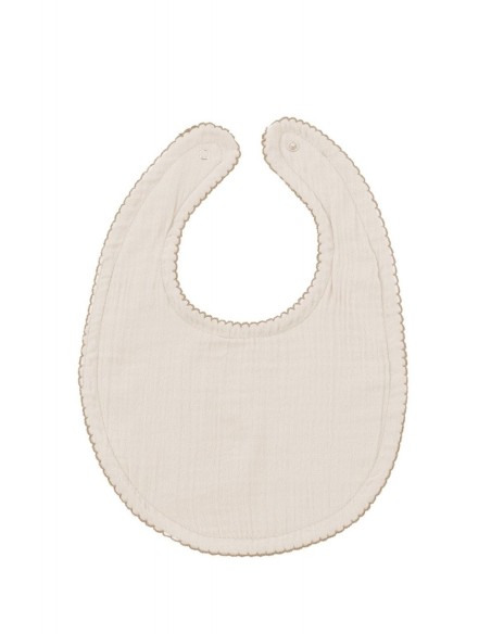 Baveta din muselina, BabyJem, 23x32 cm (Culoare: Ecru)