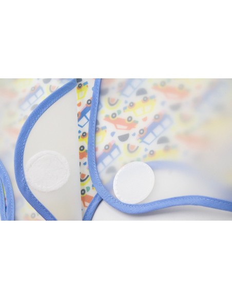 Baveta pentru copii, BabyJem, fara maneci, 32x37 cm (Culoare: Bleu)