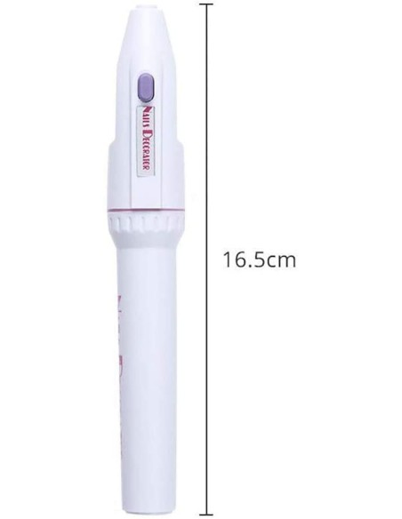Freza de unghii portabila cu 5 capete diferite pentru Manichiura si Pedichiura, 20000 RPM, Alb