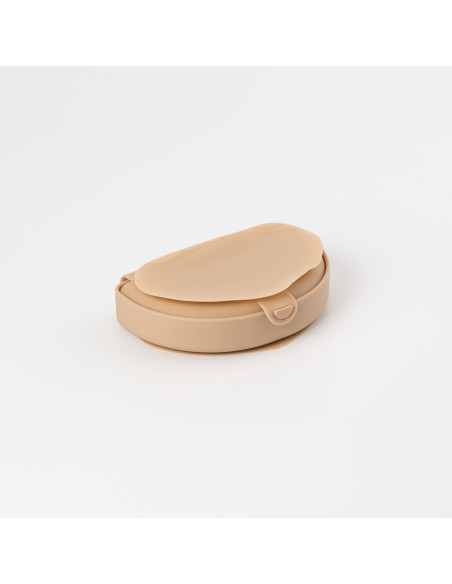 Recipient diversificare hrana bebelusi Miniware Silifold, 100% din silicon alimentar, Almond Butter