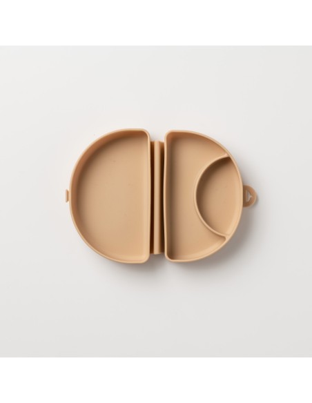 Recipient diversificare hrana bebelusi Miniware Silifold, 100% din silicon alimentar, Almond Butter