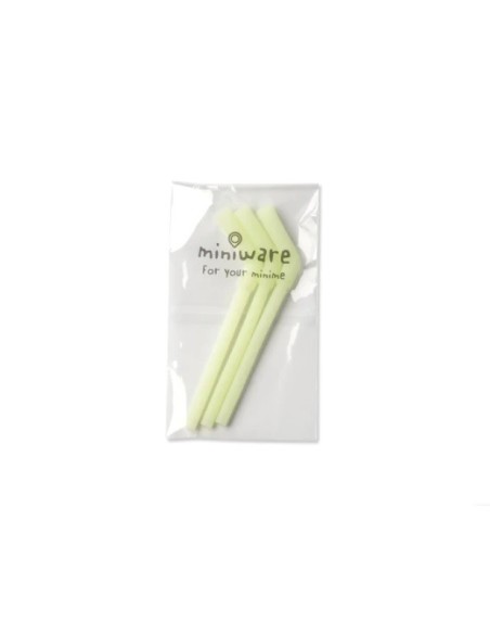 Set de 3 paie reutilizabile Miniware, 100% din silicon alimentar, Key Lime