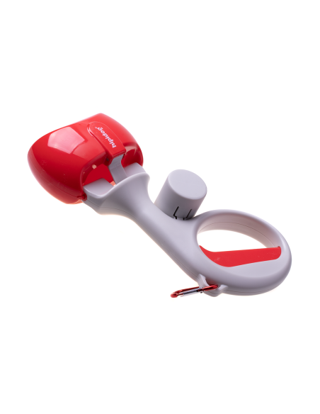 Lopatica automata cu dispenser saci pentru colectarea excrementelor animalelor de companie, Rosu